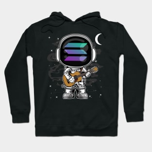 Astronaut Guitar Solana SOL Coin To The Moon Crypto Token Cryptocurrency Blockchain Wallet Birthday Gift For Men Women Kids Hoodie